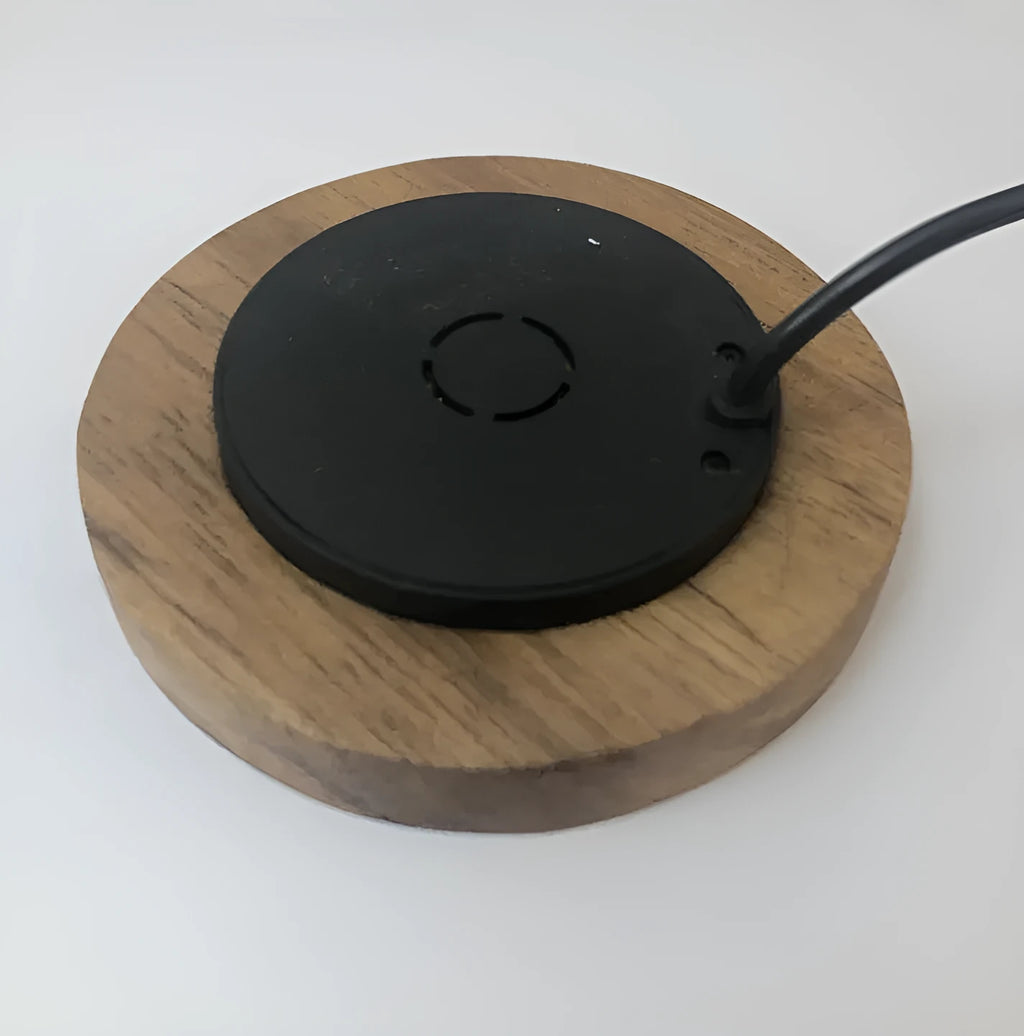 60mm round recessed wireless phone charger for desk and bedside table installation