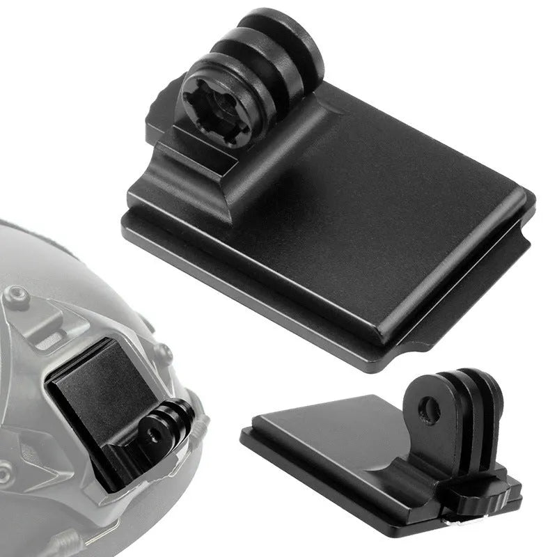Aluminium alloy helmet mounting bracket for GoPro and action sports cameras