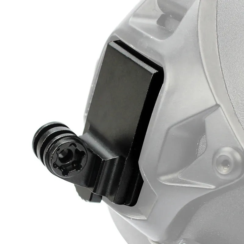 Aluminium alloy helmet mounting bracket for GoPro and action sports cameras