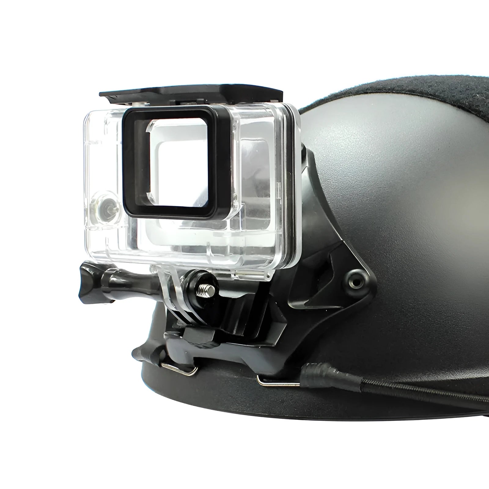 Aluminium alloy helmet mounting bracket for GoPro and action sports cameras
