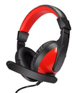 E-sports gaming headset with 40mm speakers and omnidirectional microphone in blue and red colour options