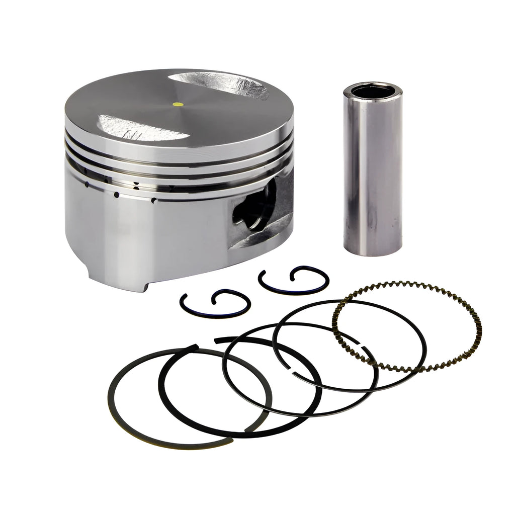 GY6 engine piston kit for 125cc scooter applications with rings and pins included