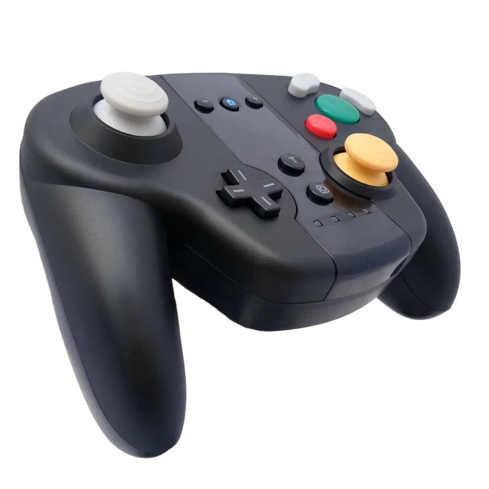 Black wireless gamepad with NFC function for Nintendo Switch and Windows PC gaming