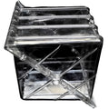 Square plastic growth mould for shaping watermelons and fruit to a 13cm cube size.