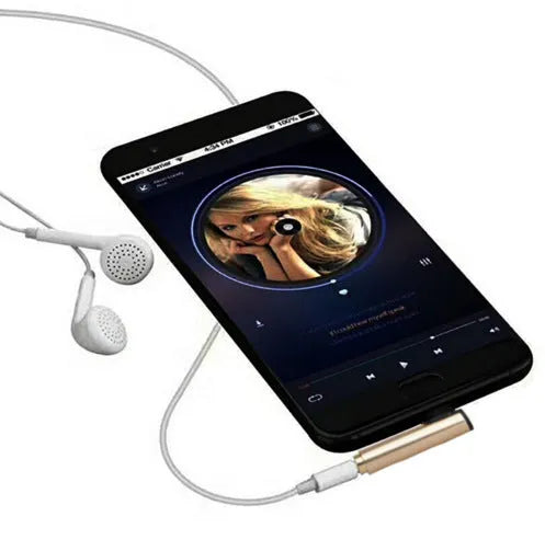 Aluminium alloy Type-C to 3.5mm audio adapter with charging pass-through in one of five colour options