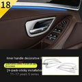 BMW 5 Series F10 F18 interior door handle decorative trim strips in ABS and stainless steel.