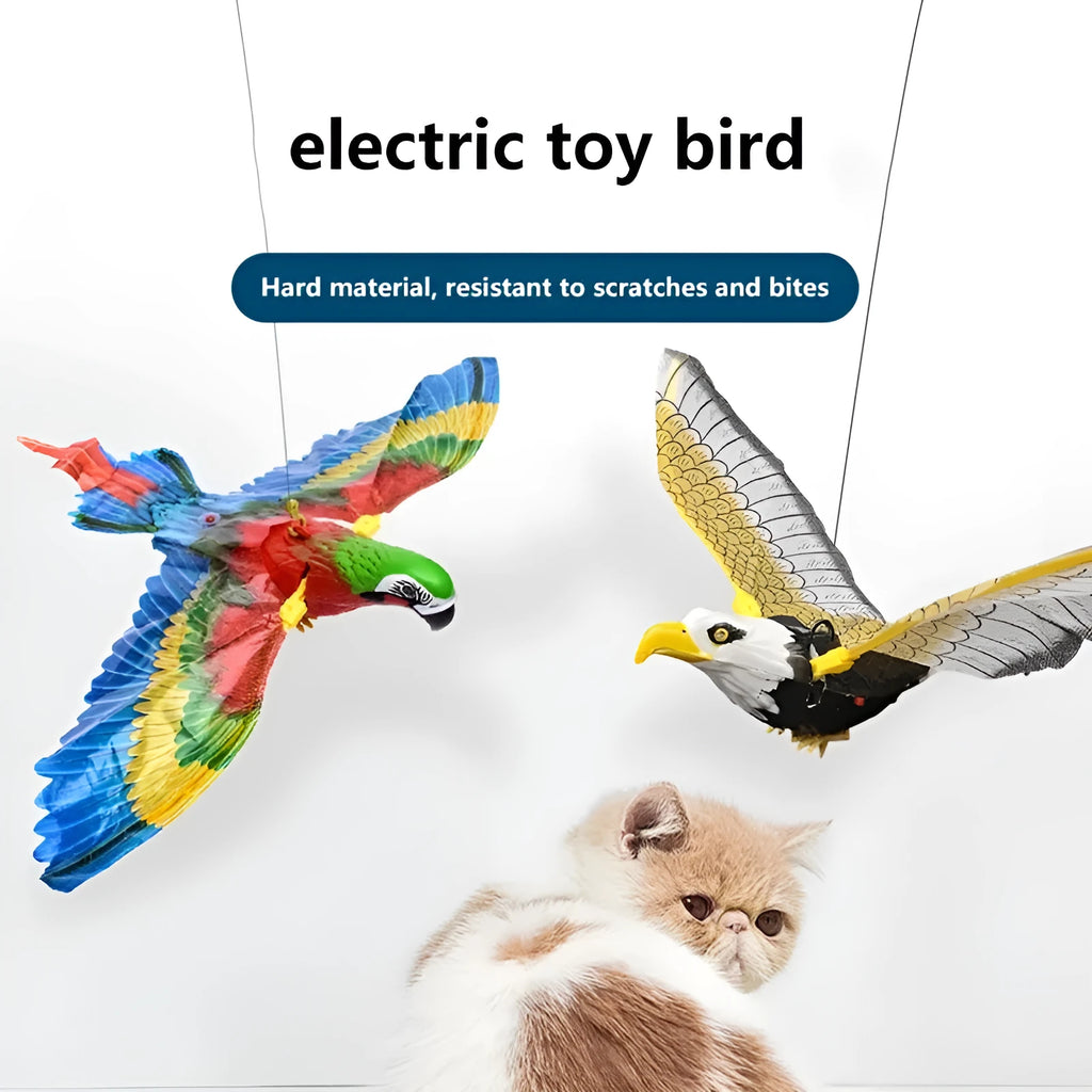 Plastic hanging eagle cat interactive toy with rotating teaser design in 25cm and 43cm lengths