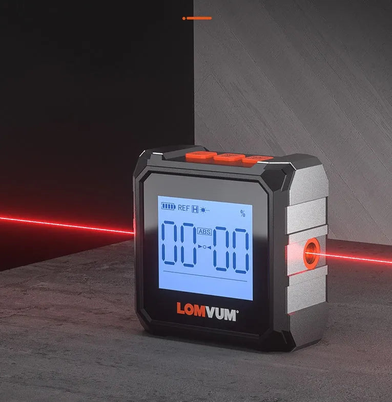 Longyun laser infrared woodworking steel tape measure with digital display and alloy casing