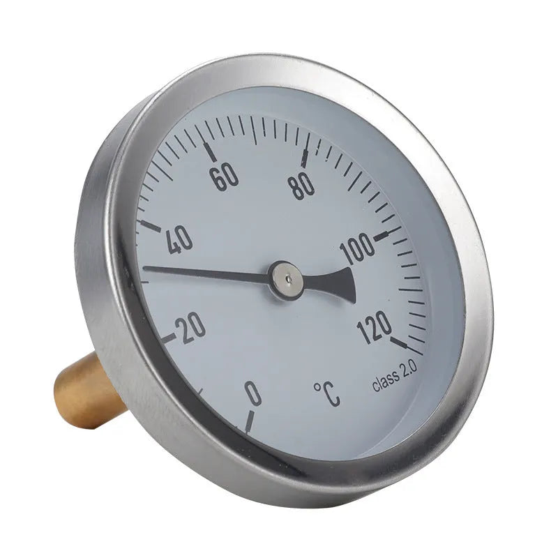 Portable car clock with plastic case and glass mirror, plus optional 63mm 0-120C thermometer style