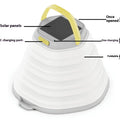 White camping lamp with 2000mAh rechargeable battery and single-key switch for tent lighting