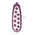 Green and purple meat-scented dog chew toys in large and small sizes