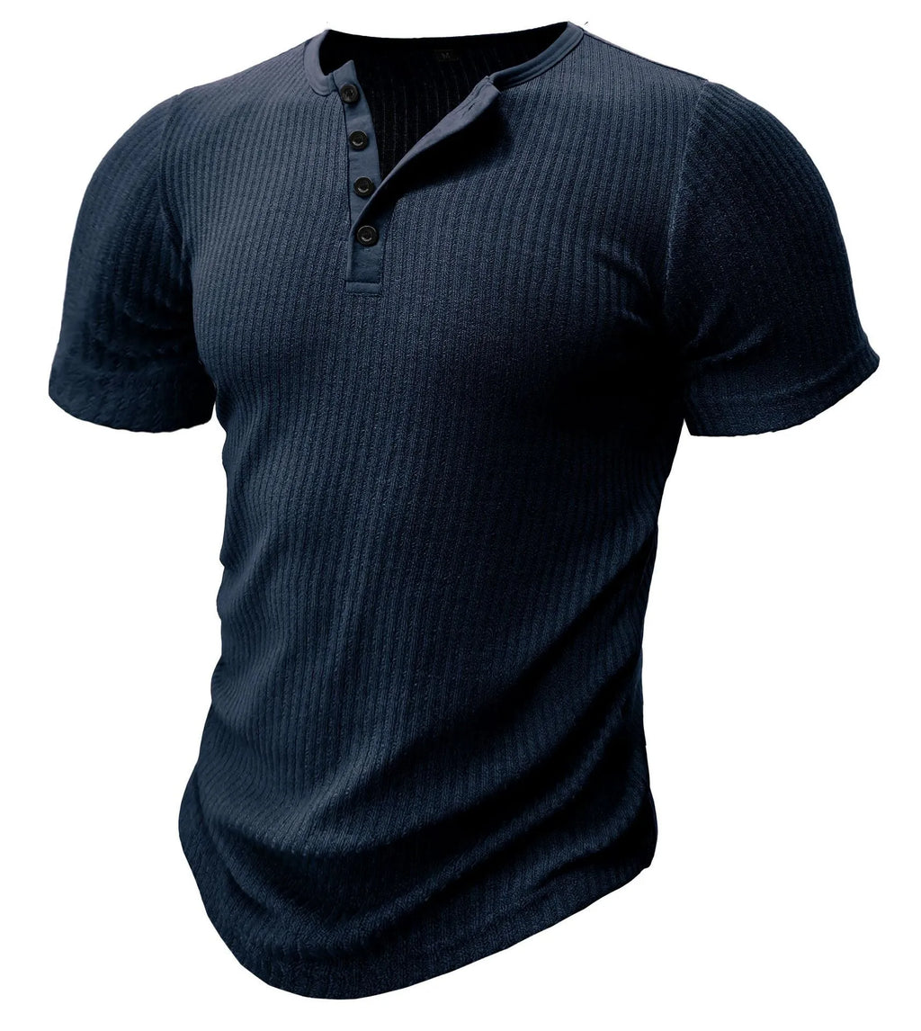 Men's slim-fitting sports t-shirt in polyester, available in white, black, khaki, Army Green, navy blue.
