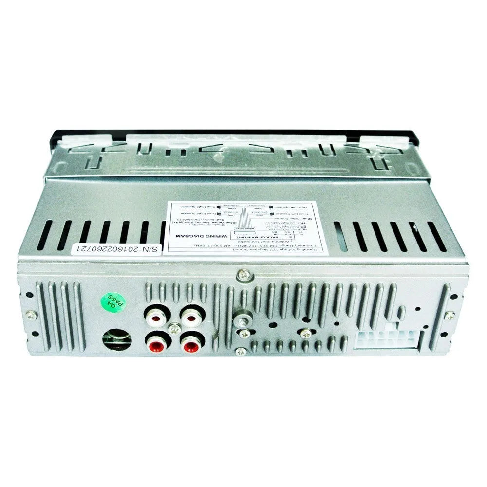 EZONETRONICS car Bluetooth FM MP3 stereo receiver with USB, SD, and AUX inputs on front panel.