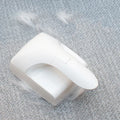 White ABS plastic pet hair remover roller with sticky adhesive surface for furniture and clothing