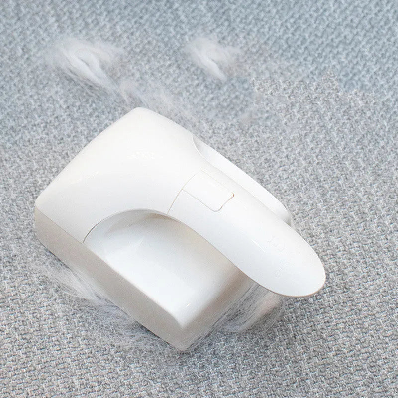 White ABS plastic pet hair remover roller with sticky adhesive surface for furniture and clothing