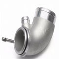 Black aluminium alloy 90-degree turbocharger inlet elbow pipe for modified car engines