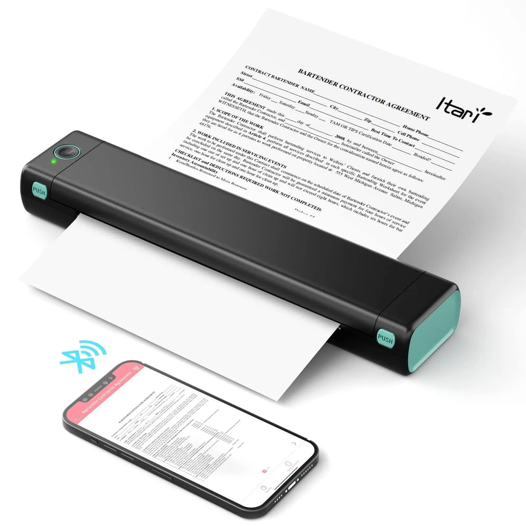 Phomemo M08F A4 portable wireless thermal printer in multiple colour options