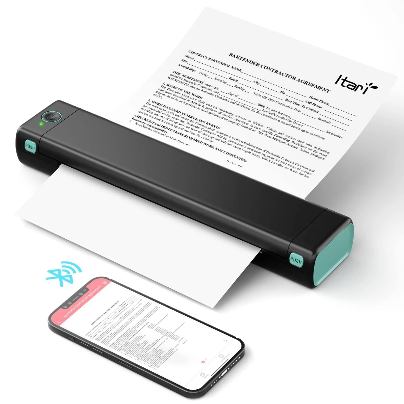 Phomemo M08F A4 portable wireless thermal printer in multiple colour options