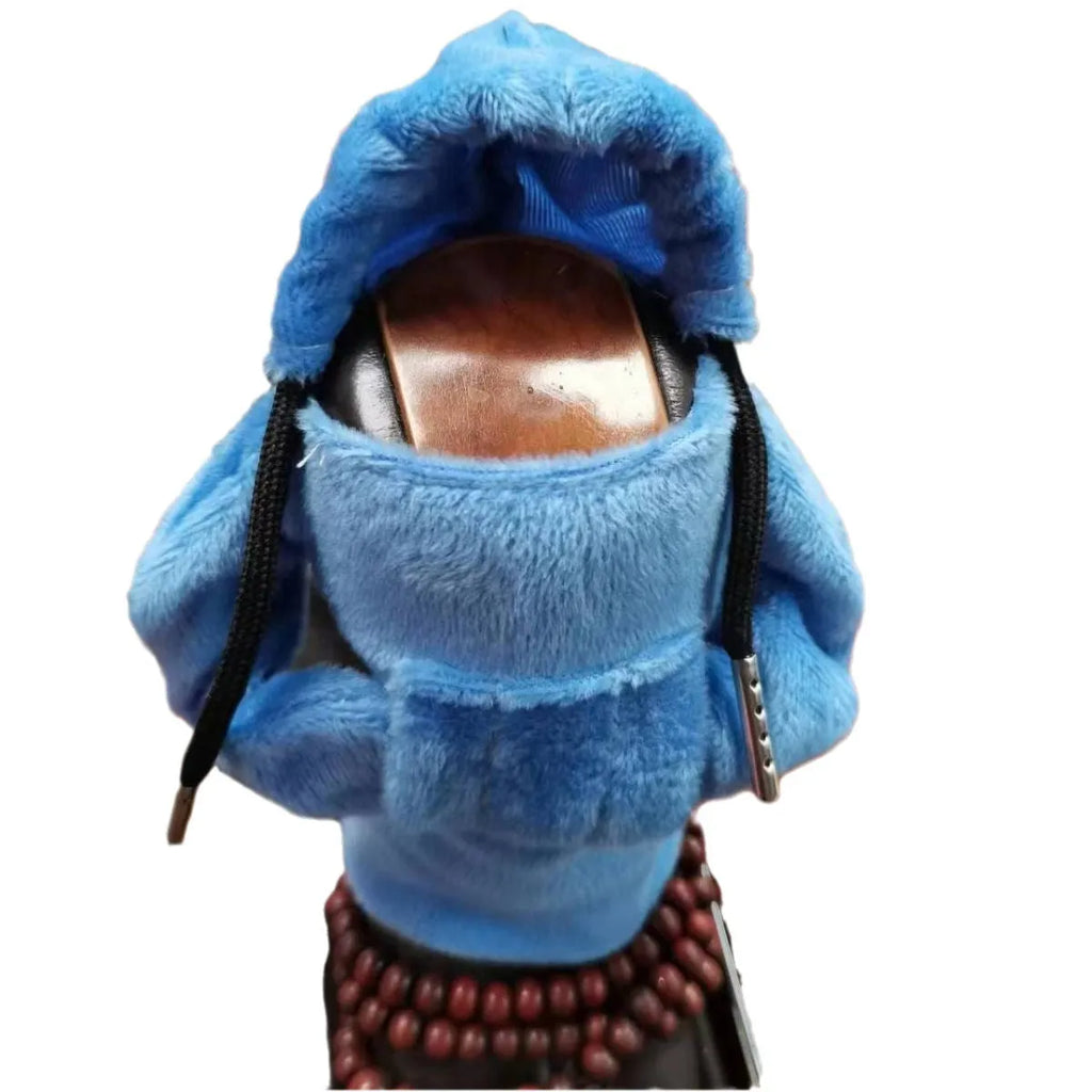 Velvet car gear handle sleeve cover in various colours on vehicle gear shift