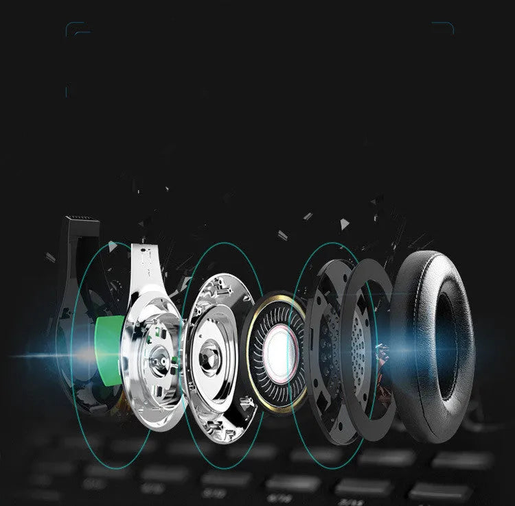 Blue or silver ZL B19 Bluetooth 5.0 wireless stereo headset for computer gaming and calls