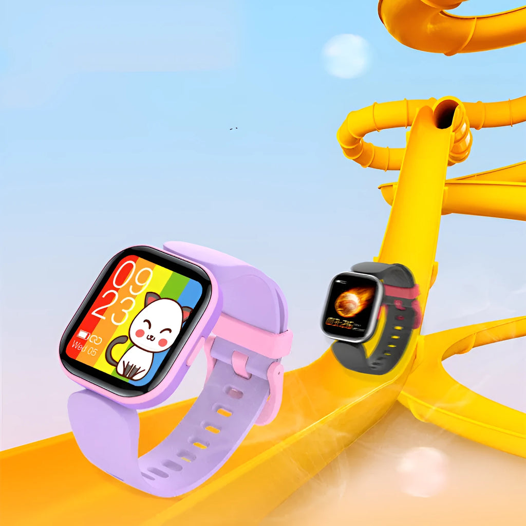 H39T smart children's watch with blue sporty TPU strap and 1.4-inch touch screen