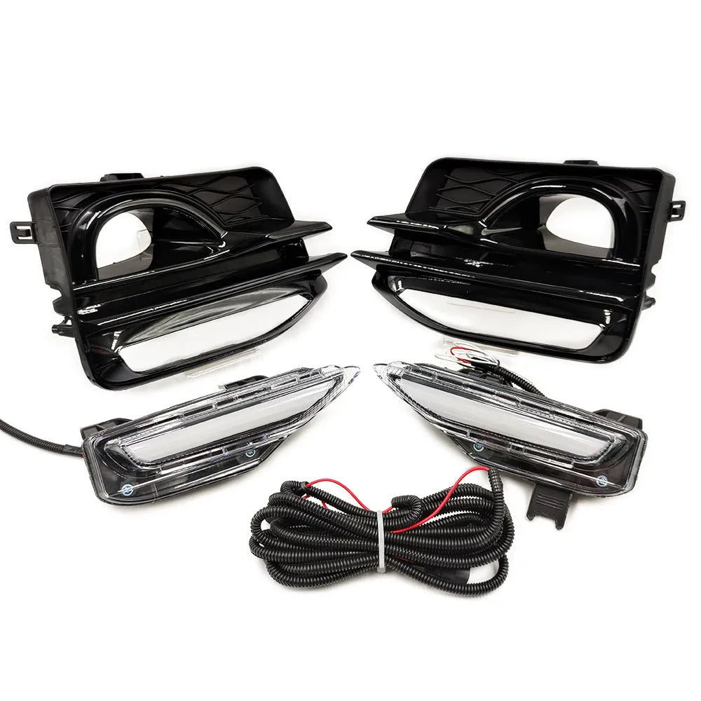 Infiniti Q50 Q70 front bumper LED turn signal and daytime running lamp with ABS housing