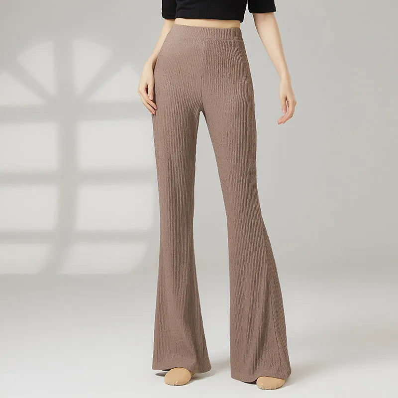 Women's classical dance practice trousers in solid colours with 100% polyester construction
