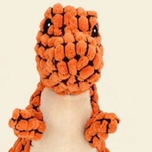 Interactive dog toy with sound mechanism, bite-resistant construction, measuring 35x22x11cm