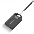 Black and silver mini metal USB drive with compact 23x12x8mm dimensions and high-speed storage up to 128GB