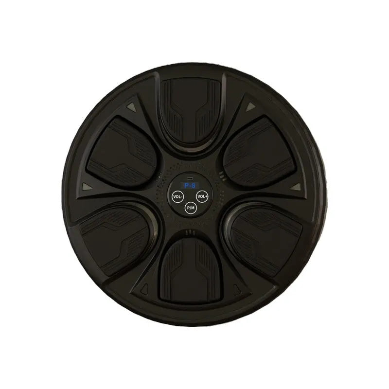 Black intelligent music boxing machine wall target with leather and PP construction for home training