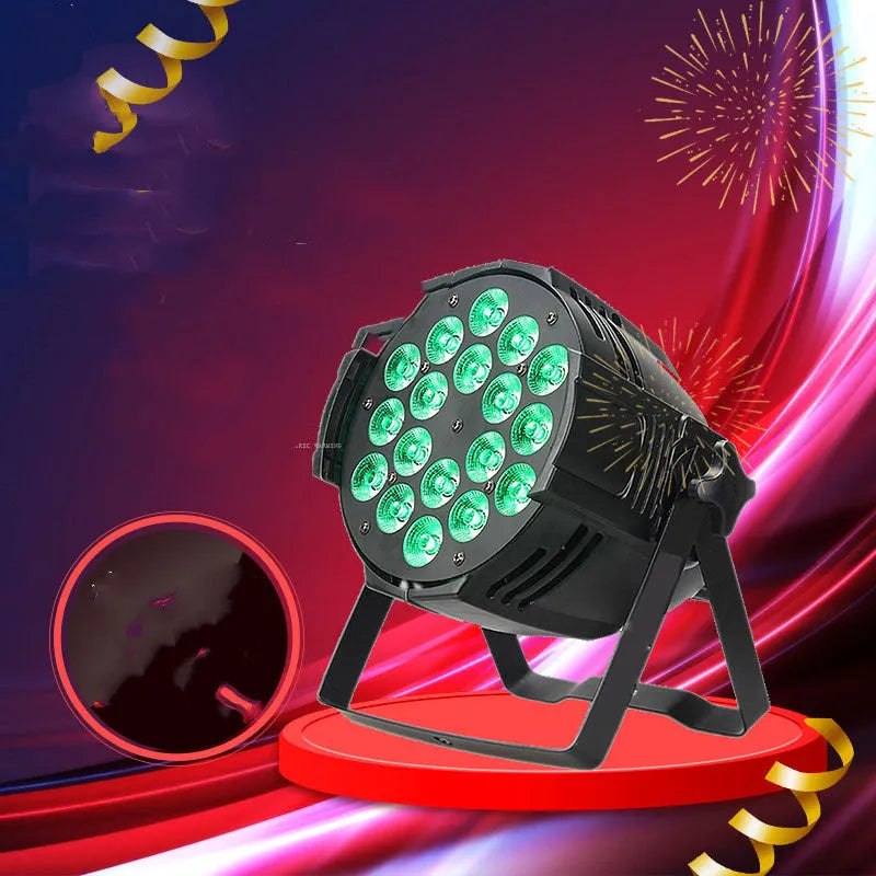 LED18 full-colour par light with 18 LED dyeing lights, 110-240V soft light fixture for stage and event use
