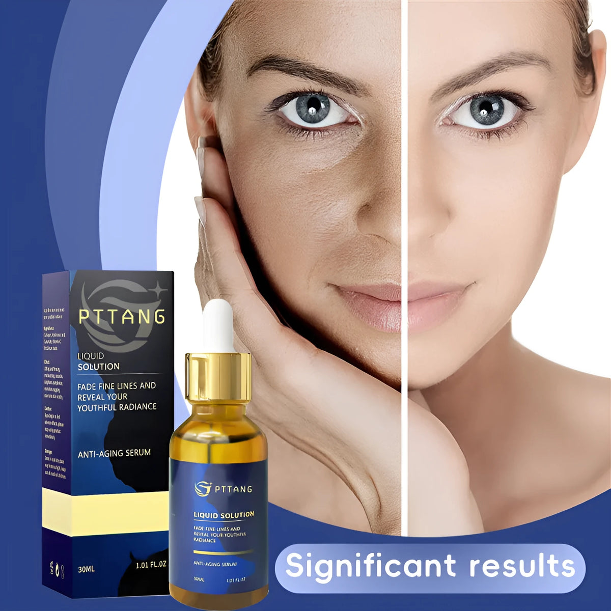 Glorious Facial Liquid 100ml moisturiser in a 10.1cm tall clear bottle.