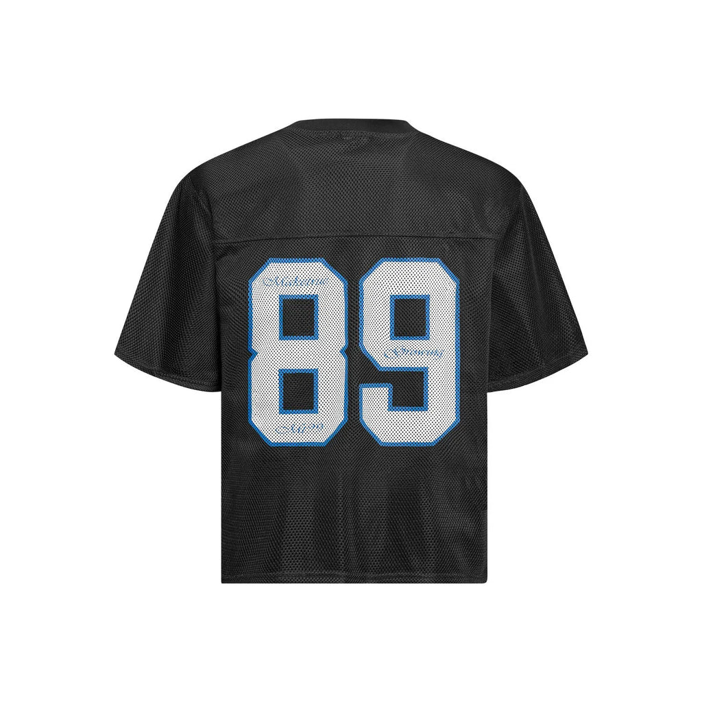 Alphanumeric Printing loose-fitting casual t-shirt in black or white colour, sizes M L XL, polyester fibre blend fabric