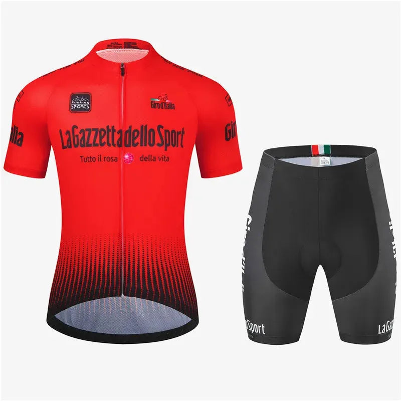 Cycling short sleeve suit in breathable polyester fabric for summer cycling and running activities