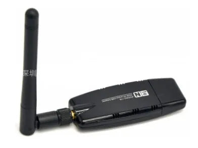 Black 300M USB wireless network card with external antenna and 802.11n Wi-Fi receiver