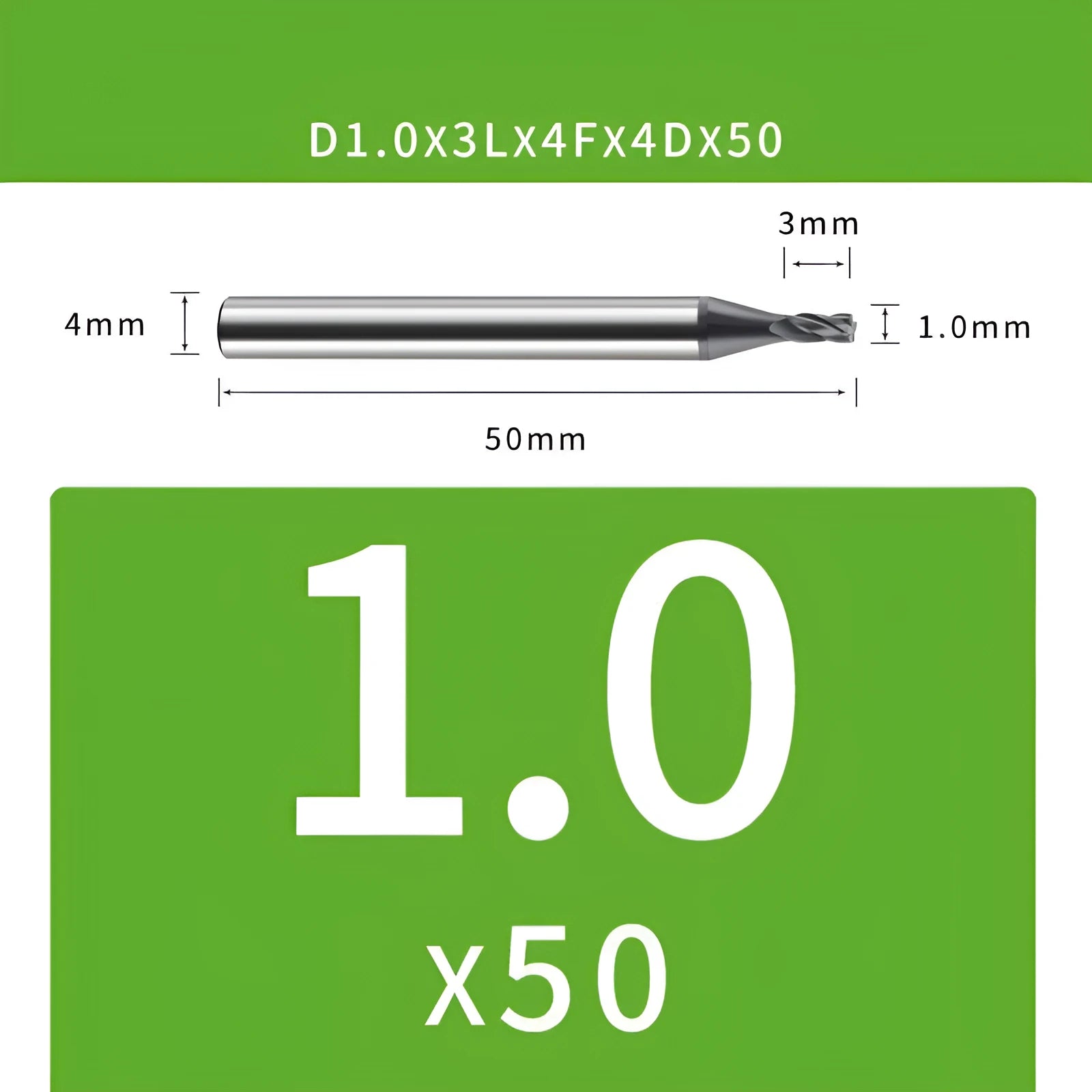 4-blade tungsten steel end mill for CNC milling with 35 degree helix angle