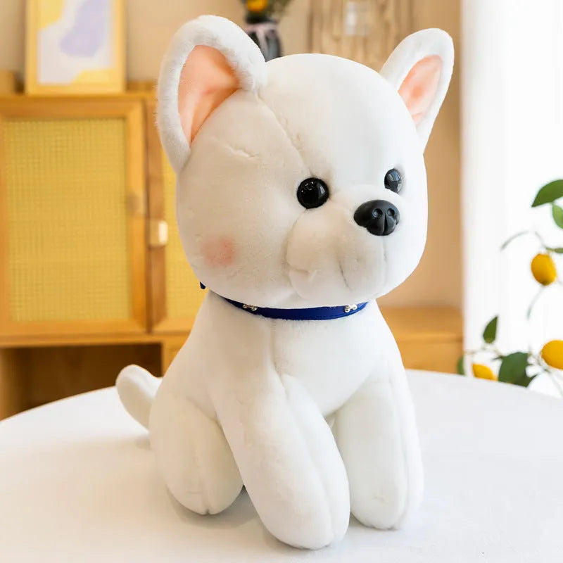 Cartoon puppy plush doll, brown or white, 25cm 40cm 50cm, PP cotton filling, for children 4-6 years