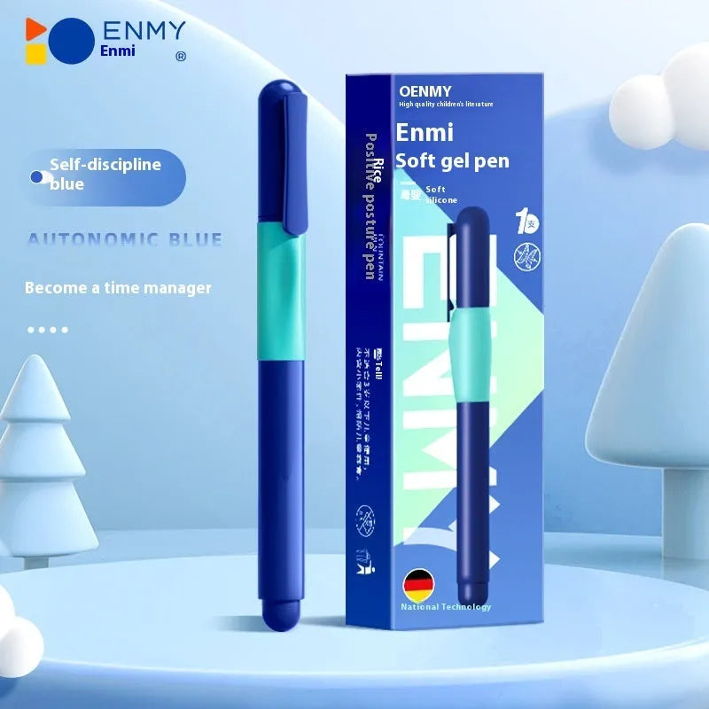 Student Posture Correction Pen with triangular plastic grip in four colour variations