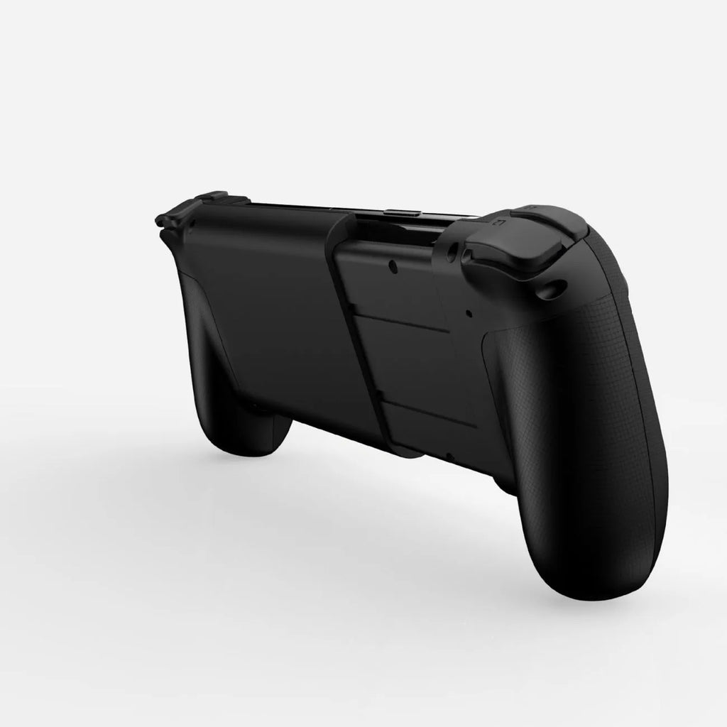 Black Bluetooth wireless stretching game handle for mobile phones with physical controls