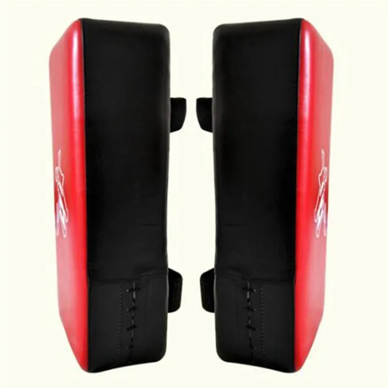 Blue and red square foot target sanda boxing props with thickened PU construction for martial arts training