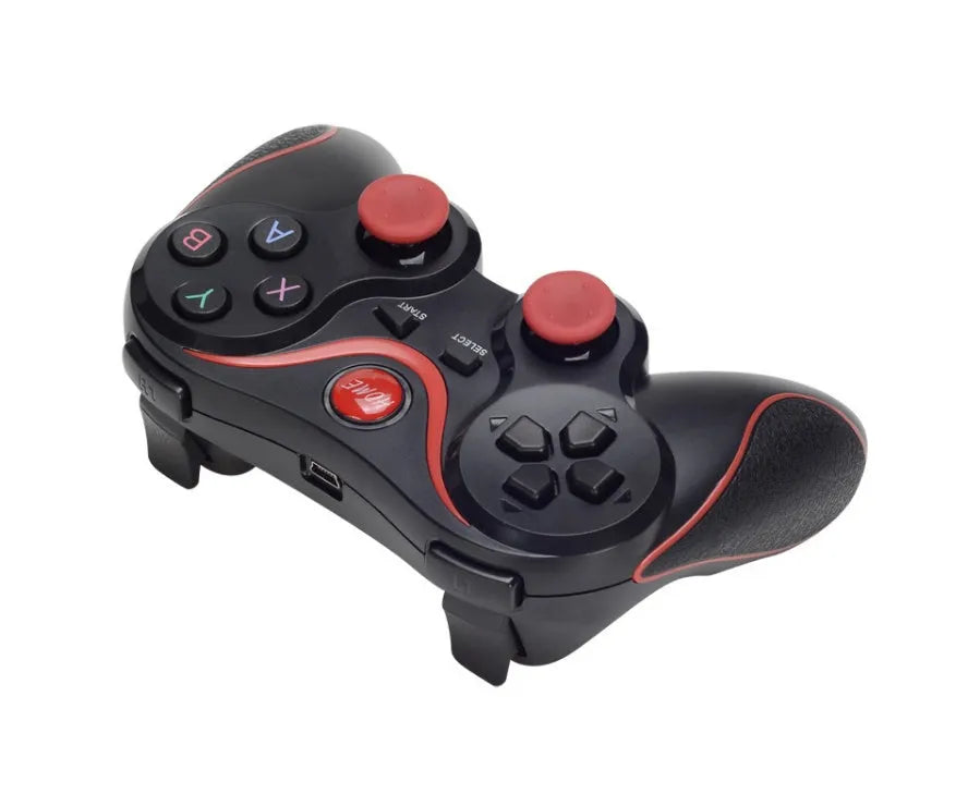 Upgraded X3 Bluetooth game controller in black or white with mobile clip for Android phones