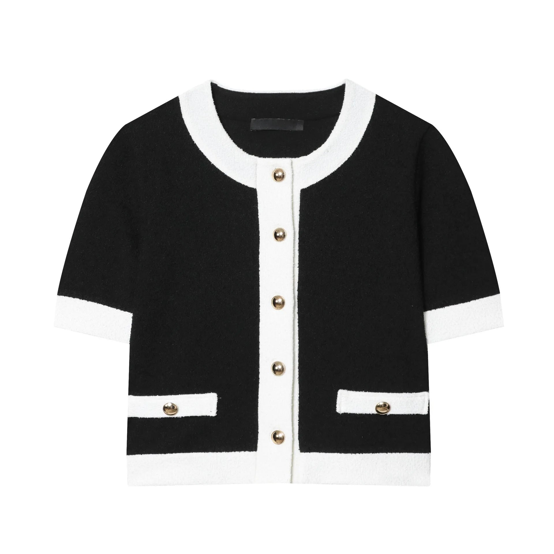 Contrast colour street fashion suit with beaded leather top and stretch high-waisted trousers in sizes S, M, L