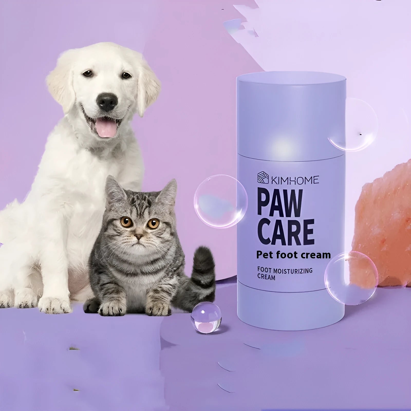 40g pet foot cream container with claw balm for cat and dog claw lubrication using Brazil palm wax