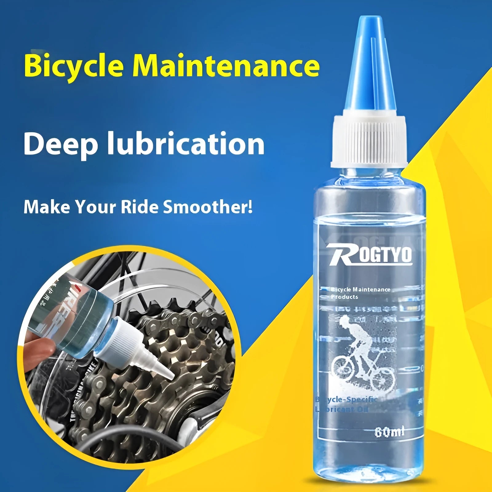 60ml bottle of bicycle chain lubricating oil for maintenance and rust prevention