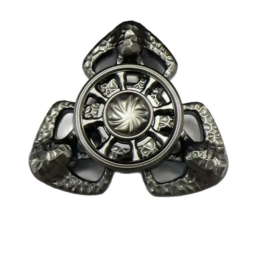 Alloy metal flame butterfly design fingertip spinning gyro fidget toy