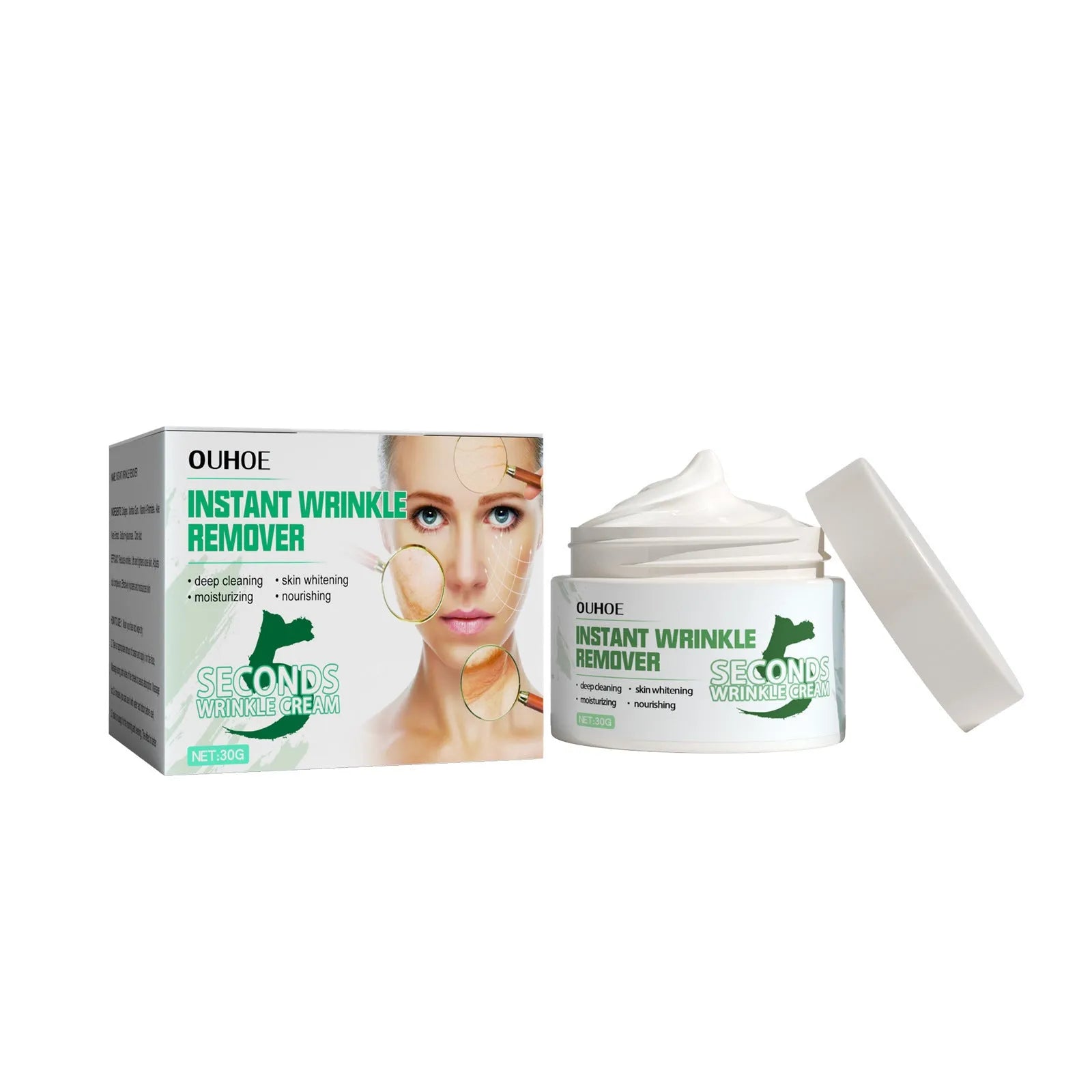 30g anti-aging anti-wrinkle face cream container for facial hydration and wrinkle reduction