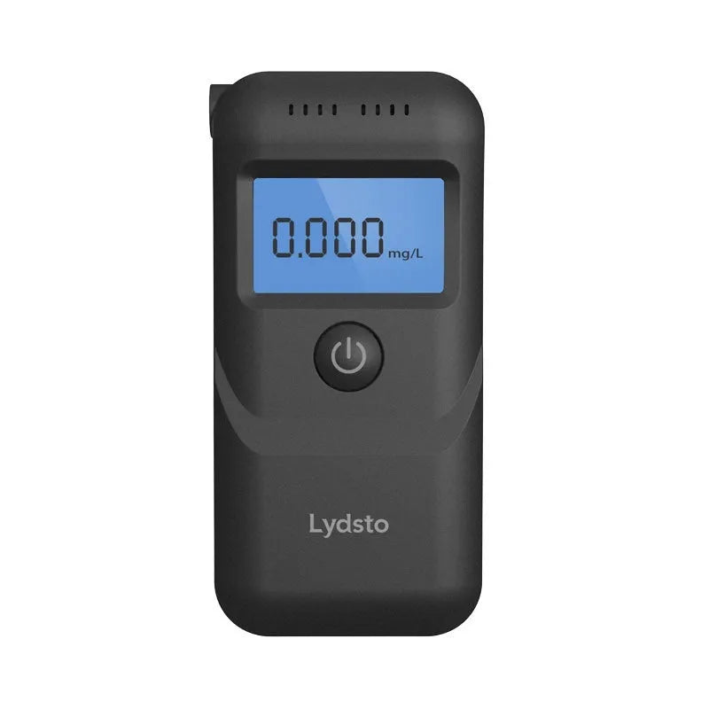Black household alcohol tester for breath analysis and drunk driving prevention