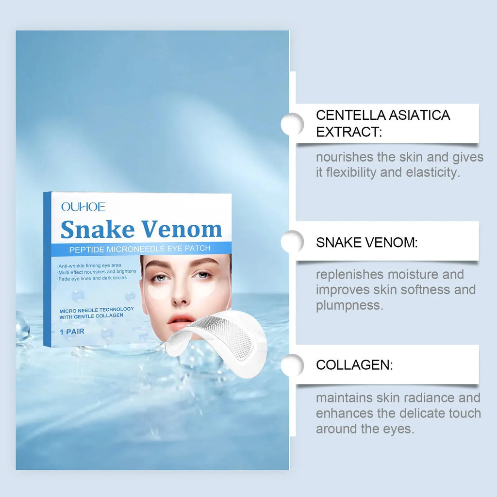 Elastic eye care microneedle patch for wrinkle treatment around eyes