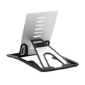 Black desktop phone holder with suction cup base showing adjustable bracket for smartphones