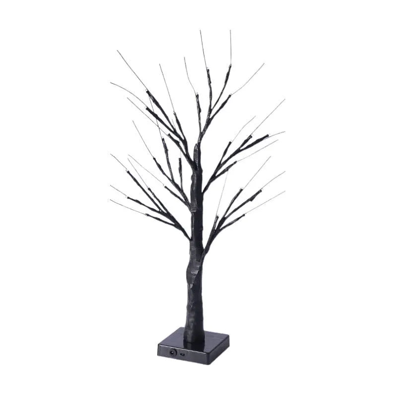 60cm LED birch tree night light with plastic branches and 24 warm white bulbs